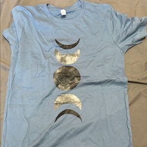 Moon Phases Tee in Dusky Blue